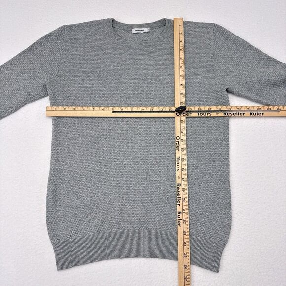 J Lindeberg Sweater Mens Small Gray‎ Dexter Circle Structure Jumper Knit Gray - Picture 7 of 9